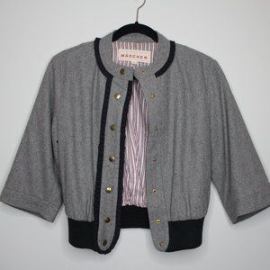Anthropologie Madchen 3/4 Sleeve Wool Blend Jacket